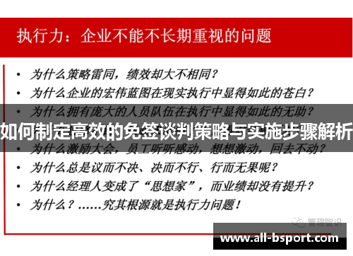 如何制定高效的免签谈判策略与实施步骤解析