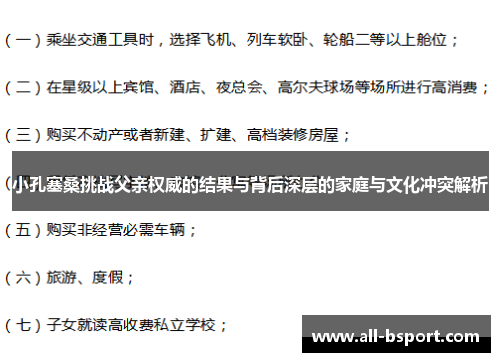 小孔塞桑挑战父亲权威的结果与背后深层的家庭与文化冲突解析